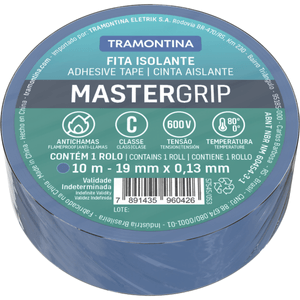 Cinta Aislante Clase C 0,13 x 19 mm Tramontina azul 10 m