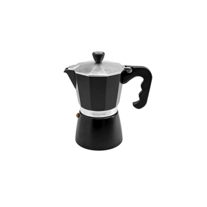 Cafetera Expresso Italiana Tramontina en Aluminio Negro con Mango en Nylon 320 ml