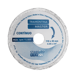 Disco Diamantado Corte Continuo 4.3/8" Tramontina MASTER Modelo Standard