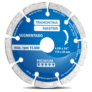 Disco Diamantado Segmentado 4.3/8" Tramontina MASTER Modelo Premium