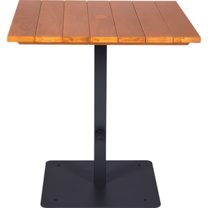 Mesa Cuadrada Tramontina Urban Highline en Madera Garapeira y Columna Central en Metal 70 cm