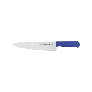 Cuchillo para Carne Tramontina Profissional con Lámina en Acero Inoxidable y Mango de Polipropileno Azul con Protección Antimicrobiana 10"