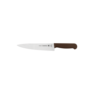 Cuchillo para Carne Tramontina Profissional con Lámina en Acero Inoxidable y Mango de Polipropileno Marrón con Protección Antimicrobiana 8"
