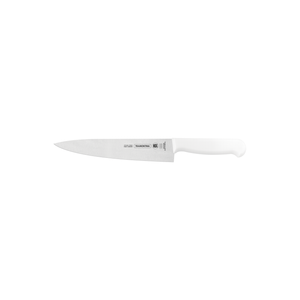 Cuchillo para Carne Tramontina Profissional con Lámina en Acero Inoxidable y Mango de Polipropileno Blanco con Protección Antimicrobiana 8"