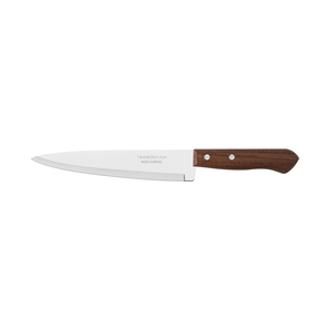 Cuchillo para Pescado y Cocina Tramontina Dynamic con Lámina de Acero Inoxidable y Mango de Madera Natural 8"