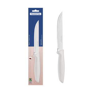 Cuchillo para Cocina Tramontina Plenus con Lámina en Acero Inoxidable y Mango de Polipropileno Off White 6"