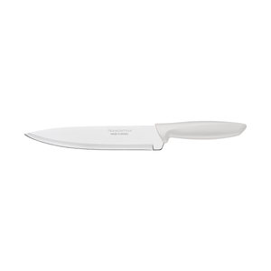 Cuchillo Chef Tramontina Plenus con Lámina en Acero Inoxidable y Mango de Polipropileno Off White 8"