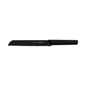 Cuchillo para Pan Tramontina Nygma con Lámina de Acero Inoxidable y Mango de Polipropileno Texturizado Negro 8"