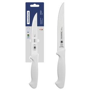 Cuchillo para Deshuesar Tramontina Premium con Lámina de Acero Inoxidable y Mango de Polipropileno Blanco 6"