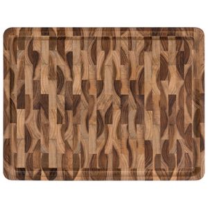 Tabla de Asado rectangular Tramontina en madera de Teca invertida con acabado en aceite, 45x34 cm.