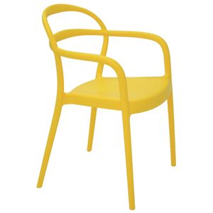 Silla Tramontina Sissi en Polipropileno y Fibra de Vidrio con Brazos Amarillo