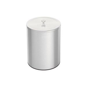 Basurero Tramontina de acero inoxidable con terminación Satinado, tapa y capacidad de 5 l.