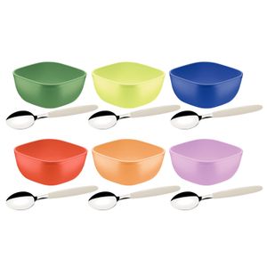 Juego para Postre Tramontina MixColor en Polipropileno de Mezclado 12 Piezas