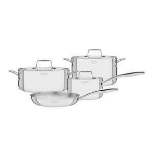 Batería Tramontina Grano de acero inoxidable 4 pzs